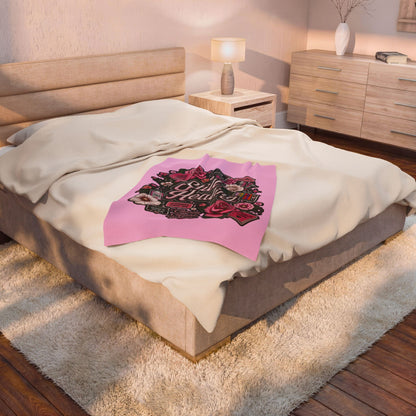 Still Healing Plush Blanket — Inspirational Floral Comfort Throw