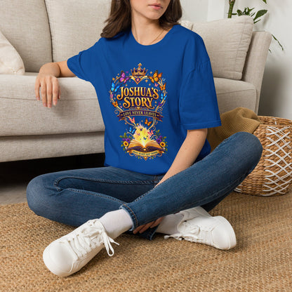Joshua's Story T‑Shirt — "Love Never Leaves" Inspirational Butterfly Tee
