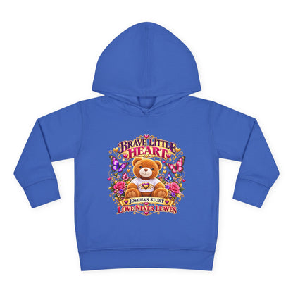 Toddler Hoodie - "Brave Little Heart" Teddy Design (Personalize: Joshua's Story)