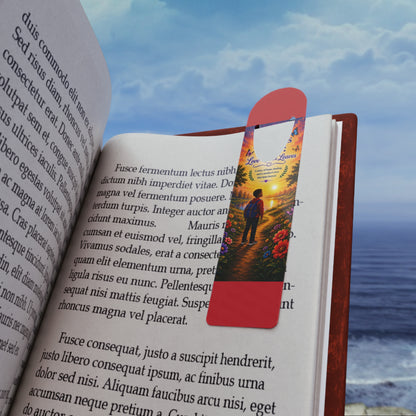 Inspirational Childhood Journey Bookmark - 'Love Never Leaves' Christian Gift