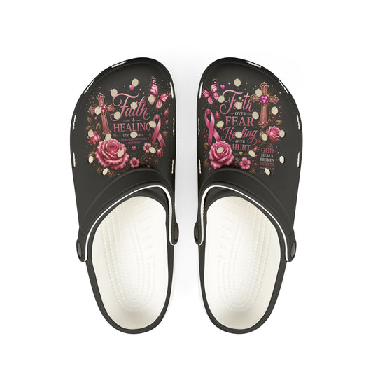 Floral Butterfly Foam Clogs — Pink EVA Garden Clogs