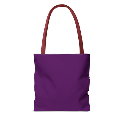 Tote Bag — Purple Silent Healing Floral Ribbon Design