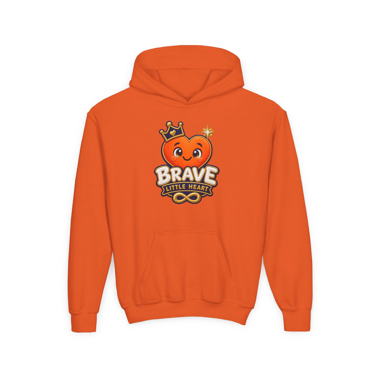 Brave Little Heart Youth Hoodie – Cute Courage Graphic Pullover