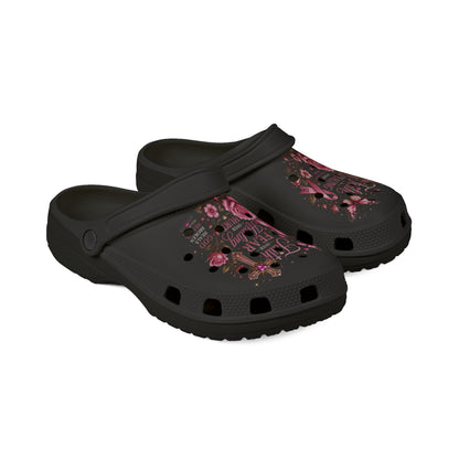 Floral Butterfly Foam Clogs — Pink EVA Garden Clogs