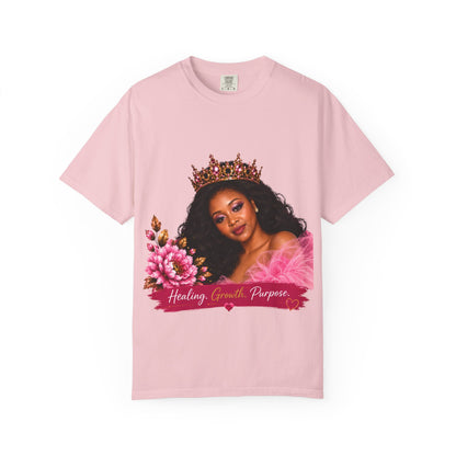 Women's Empowerment T-Shirt — "Healing. Growth. Purpose." Graphic Tee