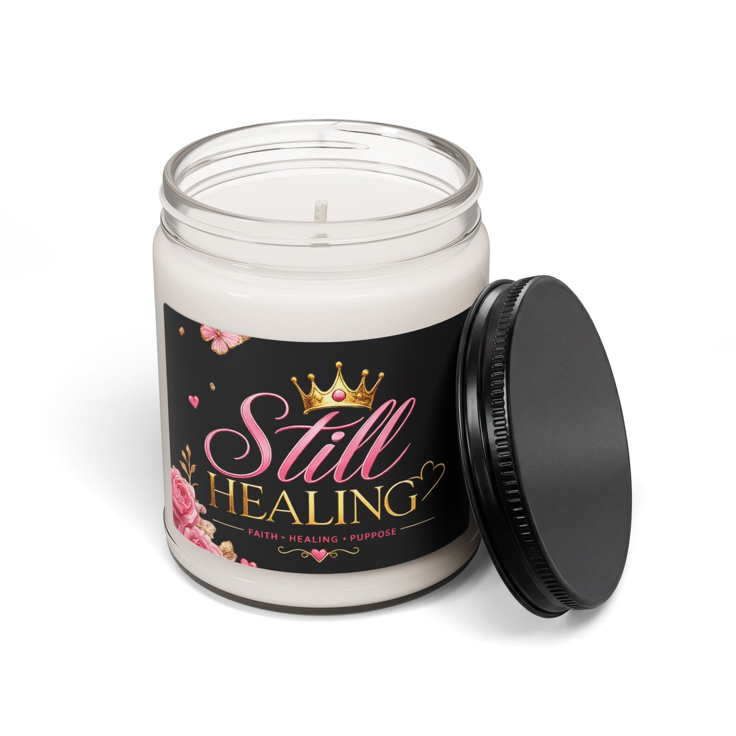 Still Healing Soy Candle — 9 oz Scented Jar (Faith • Healing • Support)