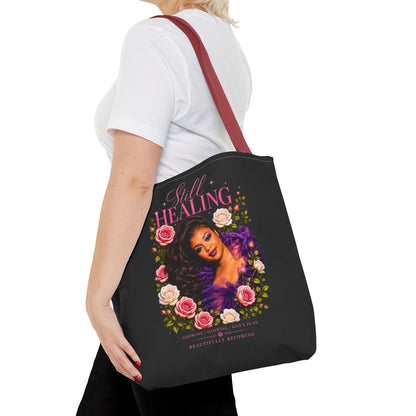 Still Healing Floral Memorial Tote Bag — Inspirational Grief Support Shopping Bag