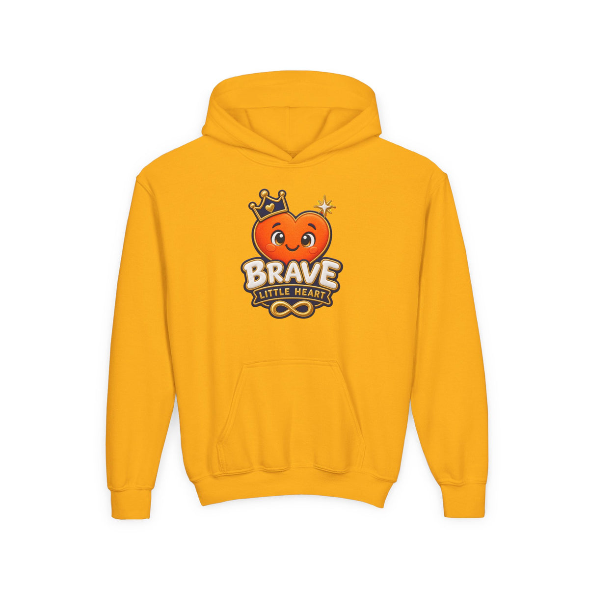 Brave Little Heart Youth Hoodie – Cute Courage Graphic Pullover