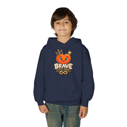 Brave Little Heart Youth Hoodie – Cute Courage Graphic Pullover