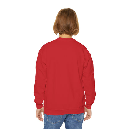 Brave Little Heart Youth Crewneck Sweatshirt — Cute Teddy Bear Floral Kids Pullover