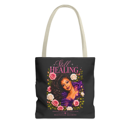 Still Healing Floral Memorial Tote Bag — Inspirational Grief Support Shopping Bag