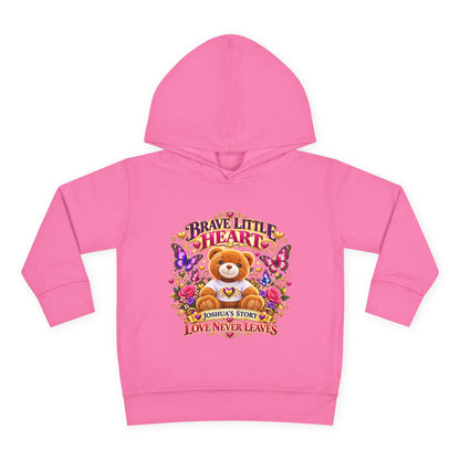 Toddler Hoodie - "Brave Little Heart" Teddy Design (Personalize: Joshua's Story)