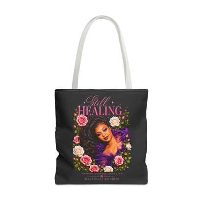 Still Healing Floral Memorial Tote Bag — Inspirational Grief Support Shopping Bag