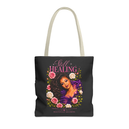 Still Healing Floral Memorial Tote Bag — Inspirational Grief Support Shopping Bag