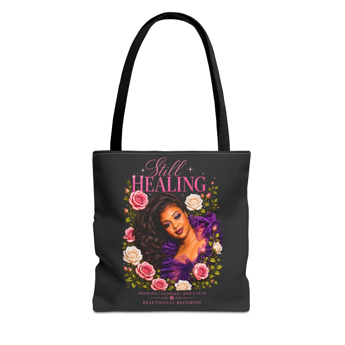 Still Healing Floral Memorial Tote Bag — Inspirational Grief Support Shopping Bag