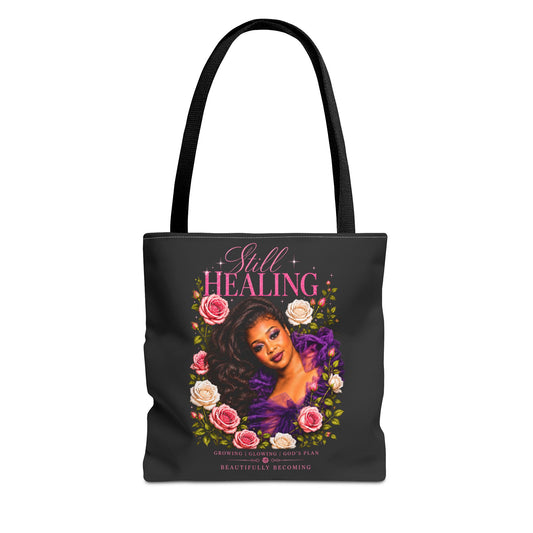 Still Healing Floral Memorial Tote Bag — Inspirational Grief Support Shopping Bag