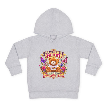 Toddler Hoodie - "Brave Little Heart" Teddy Design (Personalize: Joshua's Story)