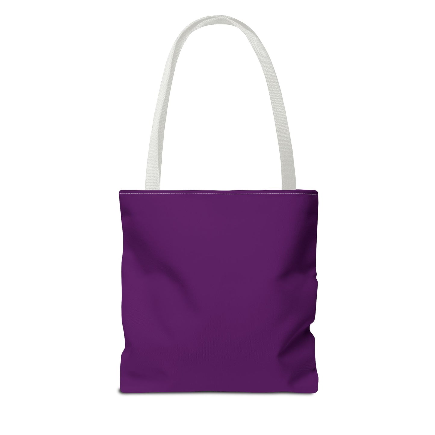 Tote Bag — Purple Silent Healing Floral Ribbon Design