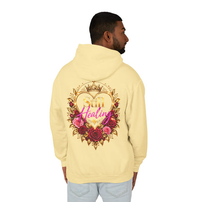 Still Healing Hoodie — Floral Heart Portrait Lightweight Hoodie
