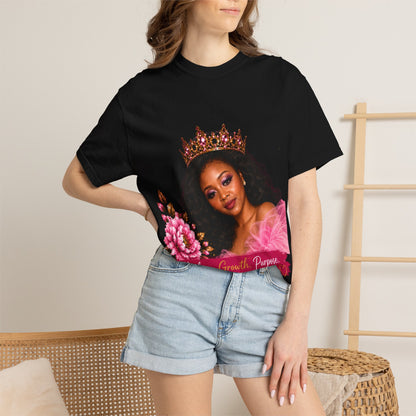 Women's Empowerment T-Shirt — "Healing. Growth. Purpose." Graphic Tee