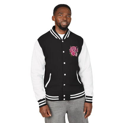 Still Healing Letterman Jacket — Pink Floral Varsity Jacket