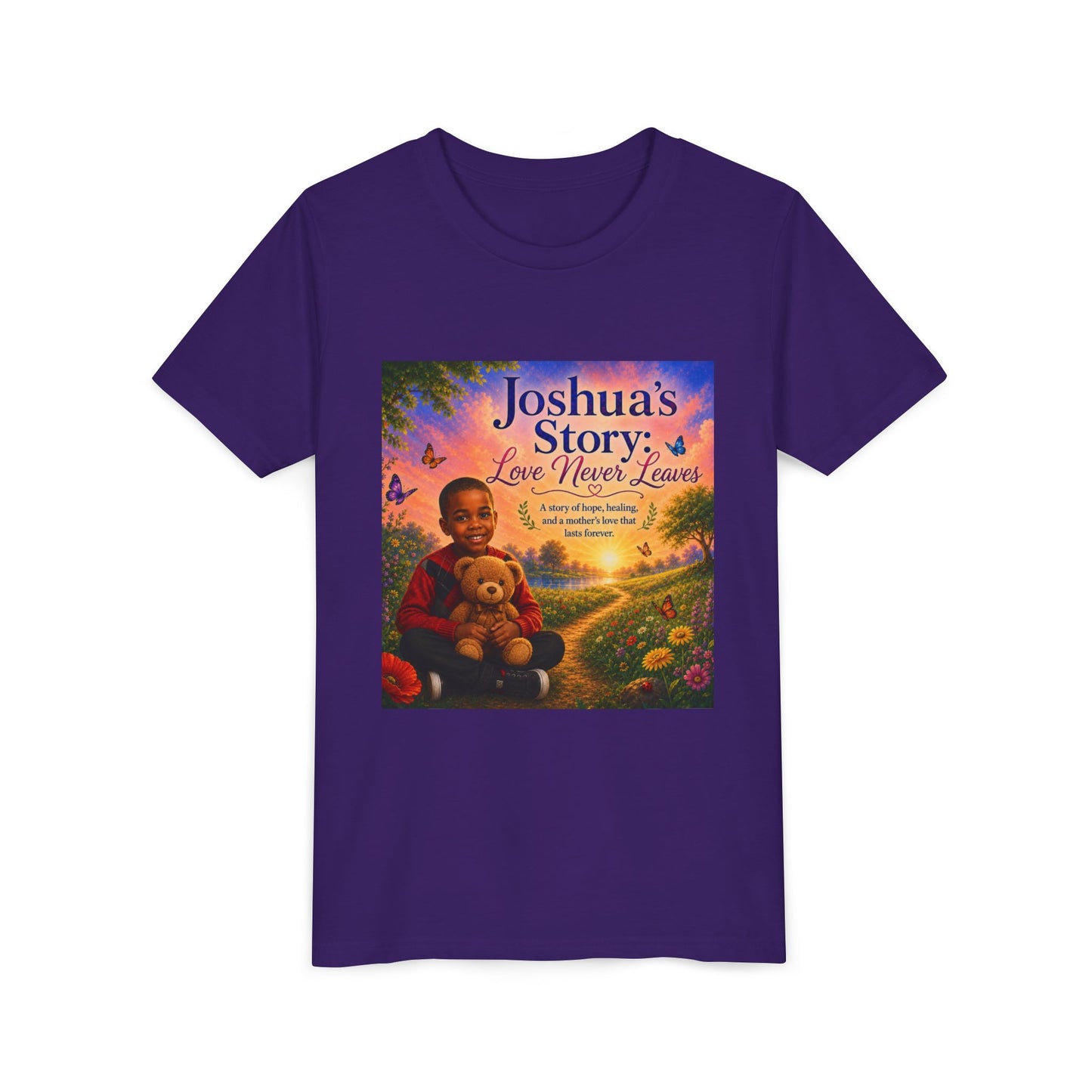 Youth Tee - "Joshua's Story: Love Never Leaves" Illustrated Kids T‑Shirt