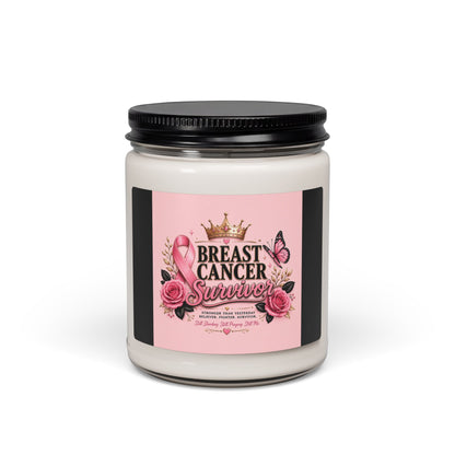 Breast Cancer Survivor Soy Candle — 9oz Scented Support Candle