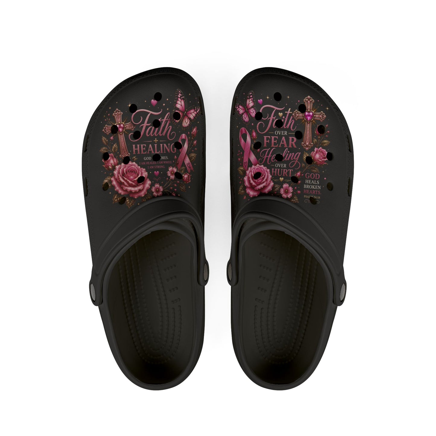 Floral Butterfly Foam Clogs — Pink EVA Garden Clogs