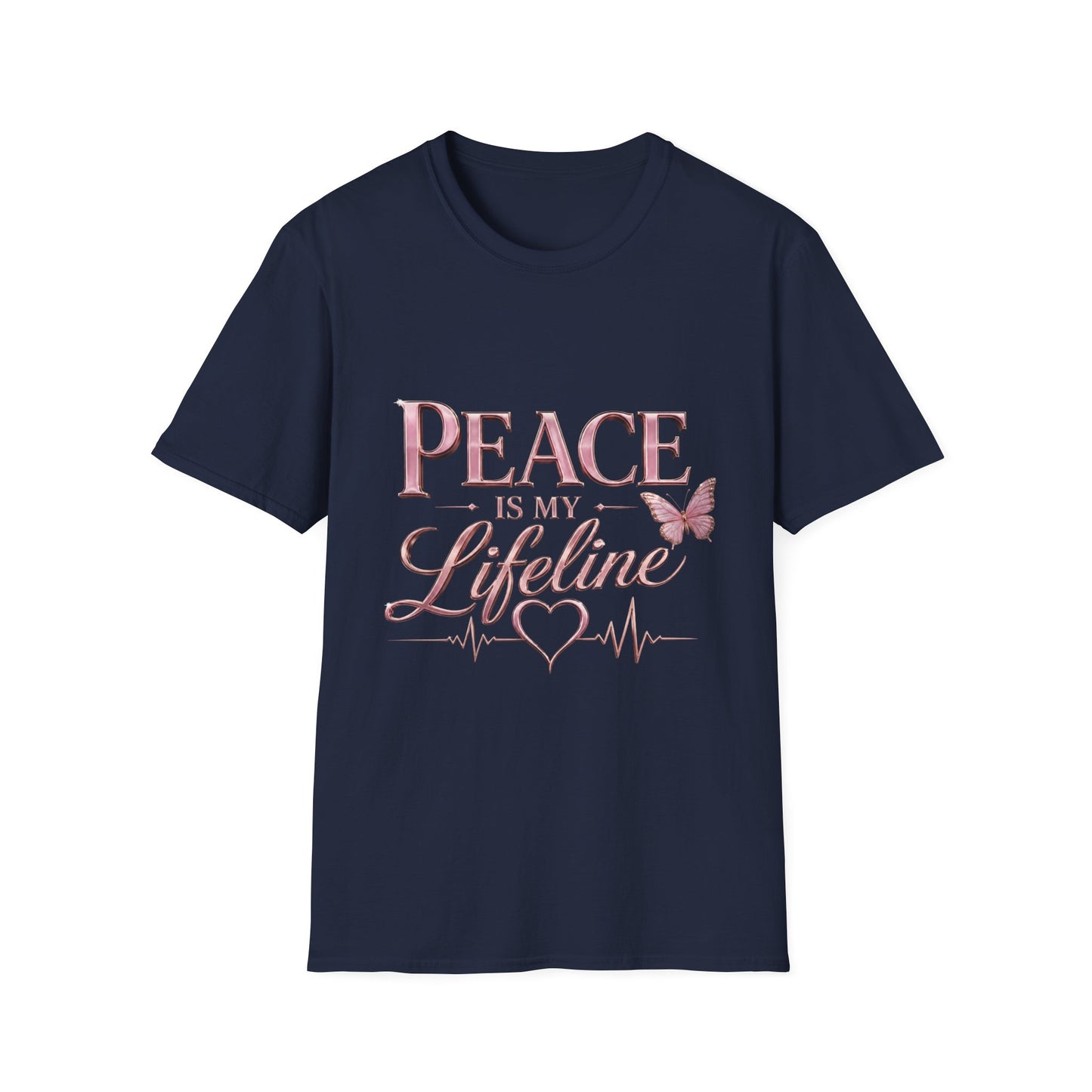 Peace Is My Lifeline T-Shirt — Inspirational Butterfly Graphic Tee