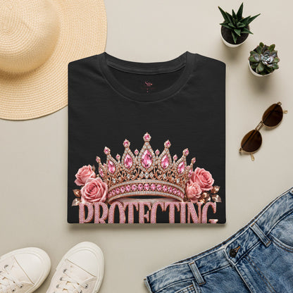 Protecting Peace Crown T-Shirt — Pink Floral Princess Graphic Tee
