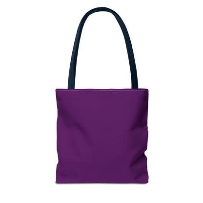 Tote Bag — Purple Silent Healing Floral Ribbon Design