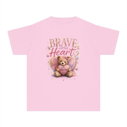 Brave Little Heart Youth Tee — Cute Teddy 'Still A Dream' Graphic