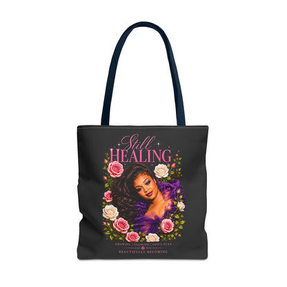 Still Healing Floral Memorial Tote Bag — Inspirational Grief Support Shopping Bag
