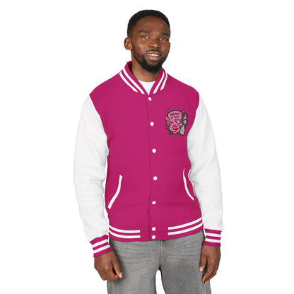 Still Healing Letterman Jacket — Pink Floral Varsity Jacket