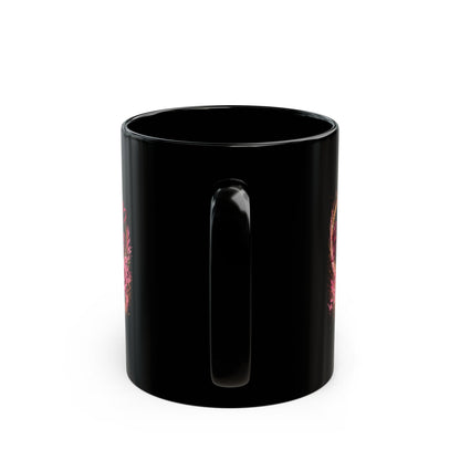 Black Healing Mug — "Becoming Okay" Floral Inspirational Coffee Cup (11oz/15oz)