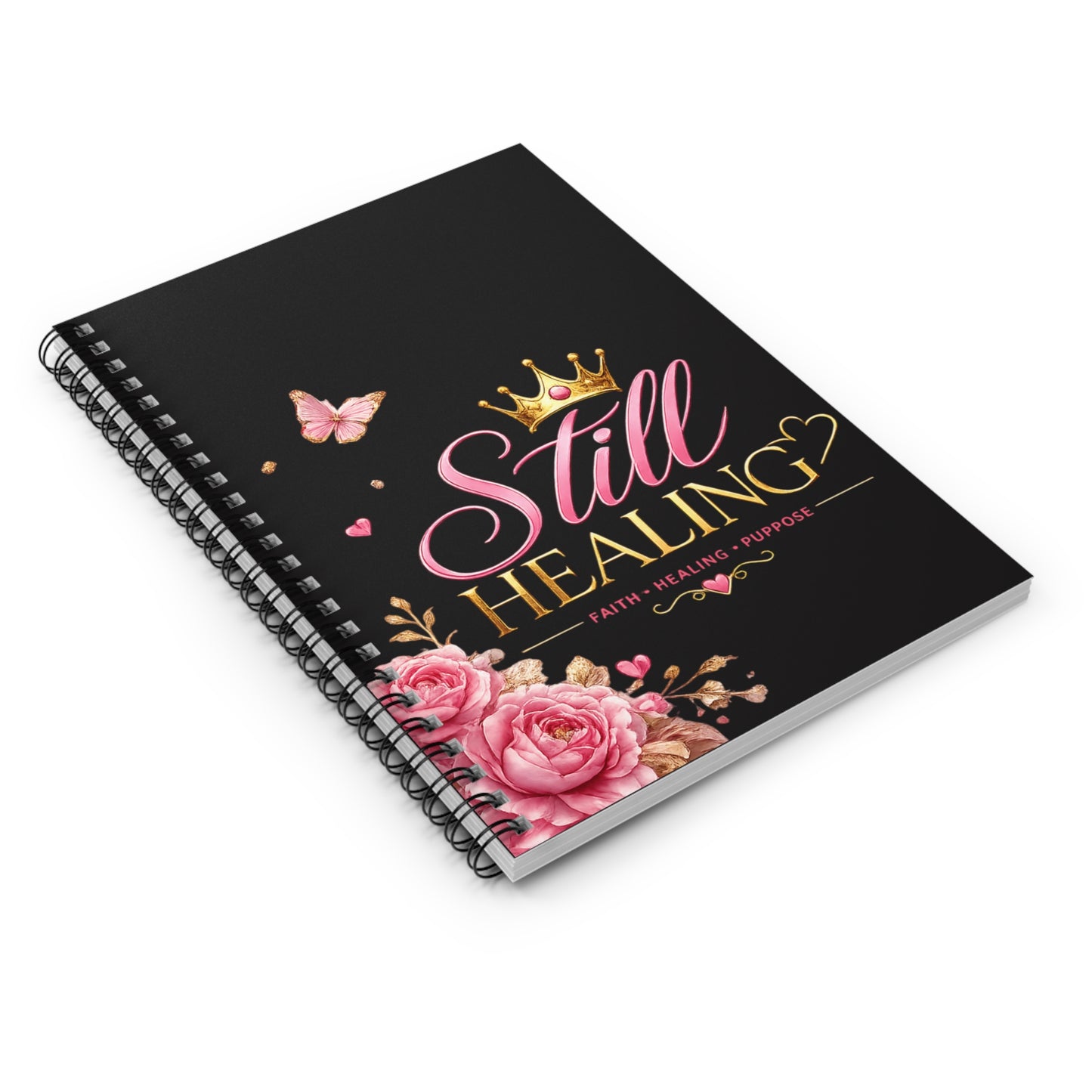 Still Healing Spiral Notebook — Inspirational Floral Journal for Faith & Recovery