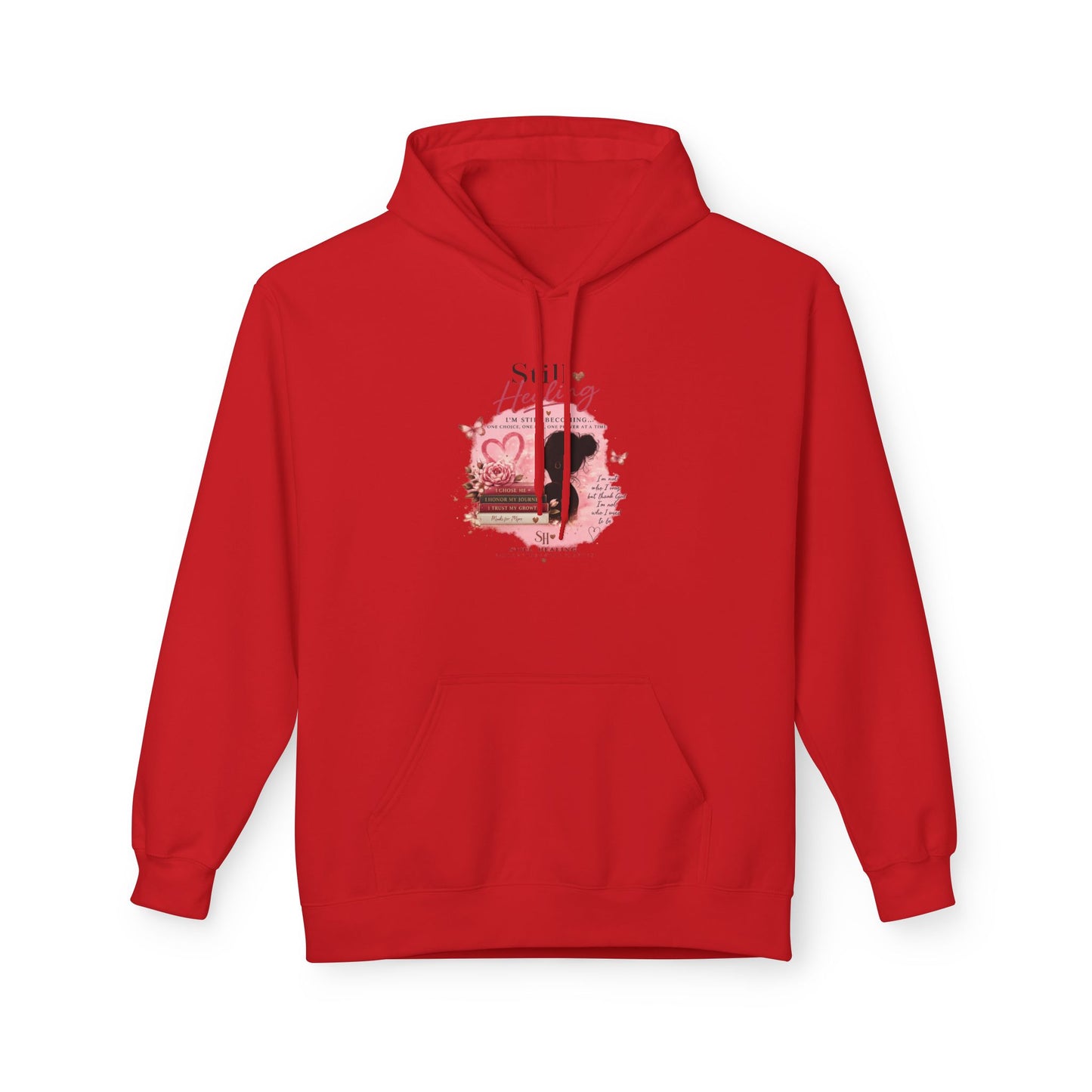 Hoodie — Pink Rose Watercolor Quote Pullover