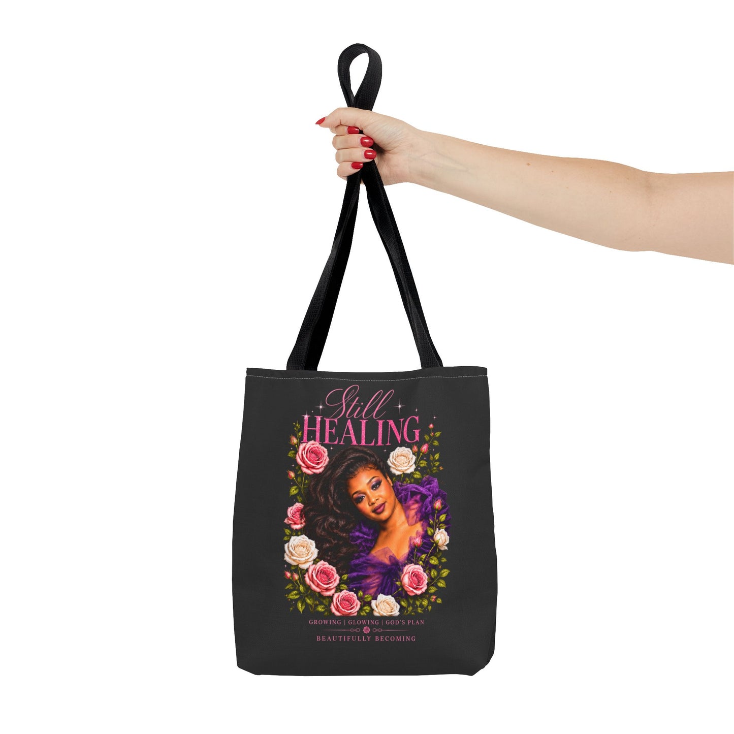 Still Healing Floral Memorial Tote Bag — Inspirational Grief Support Shopping Bag