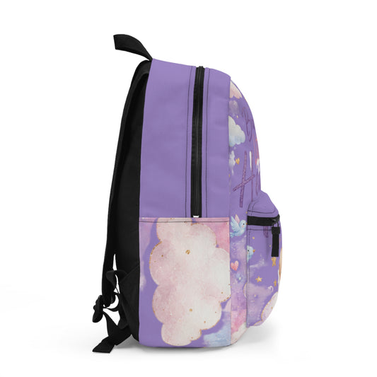 Brave Little Heart Backpack — Cute Teddy Balloon Kids School Bag