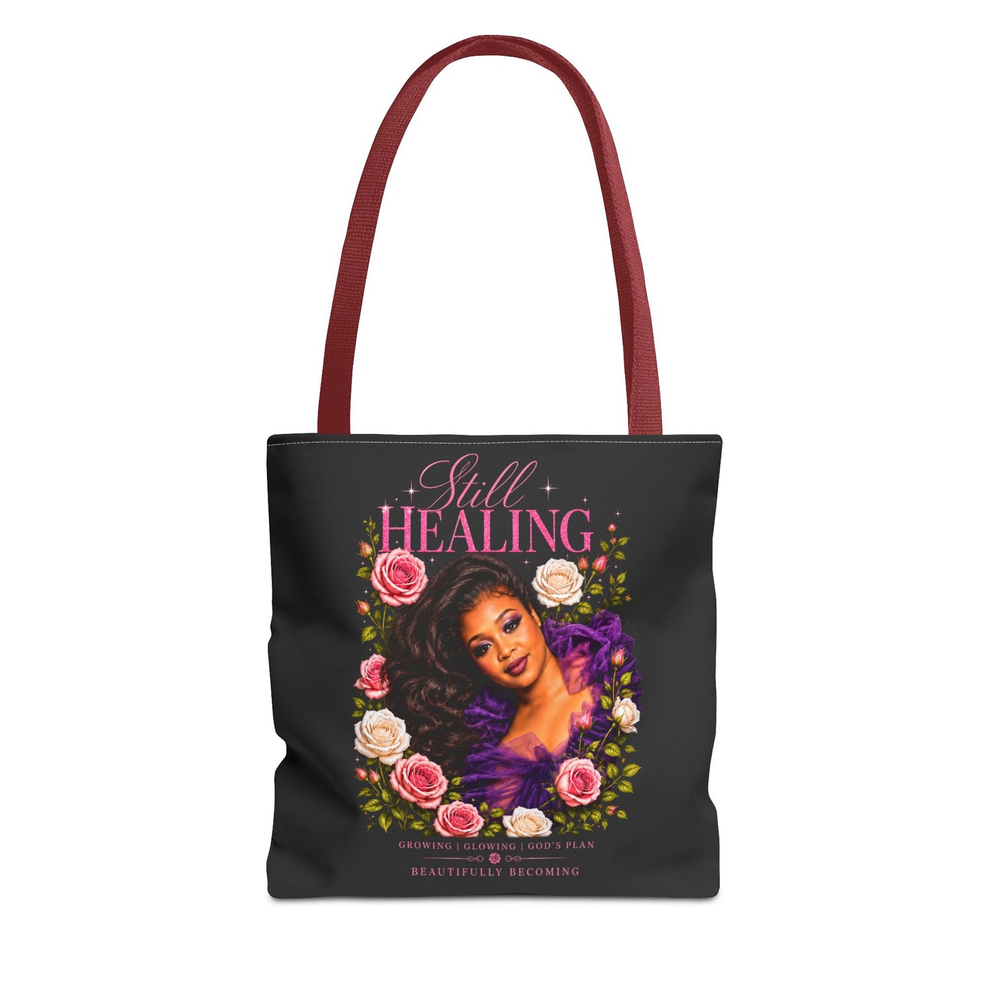 Still Healing Floral Memorial Tote Bag — Inspirational Grief Support Shopping Bag
