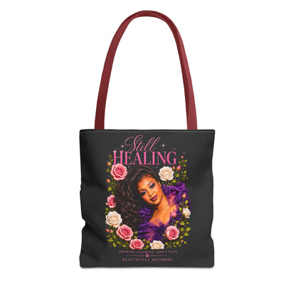 Still Healing Floral Memorial Tote Bag — Inspirational Grief Support Shopping Bag