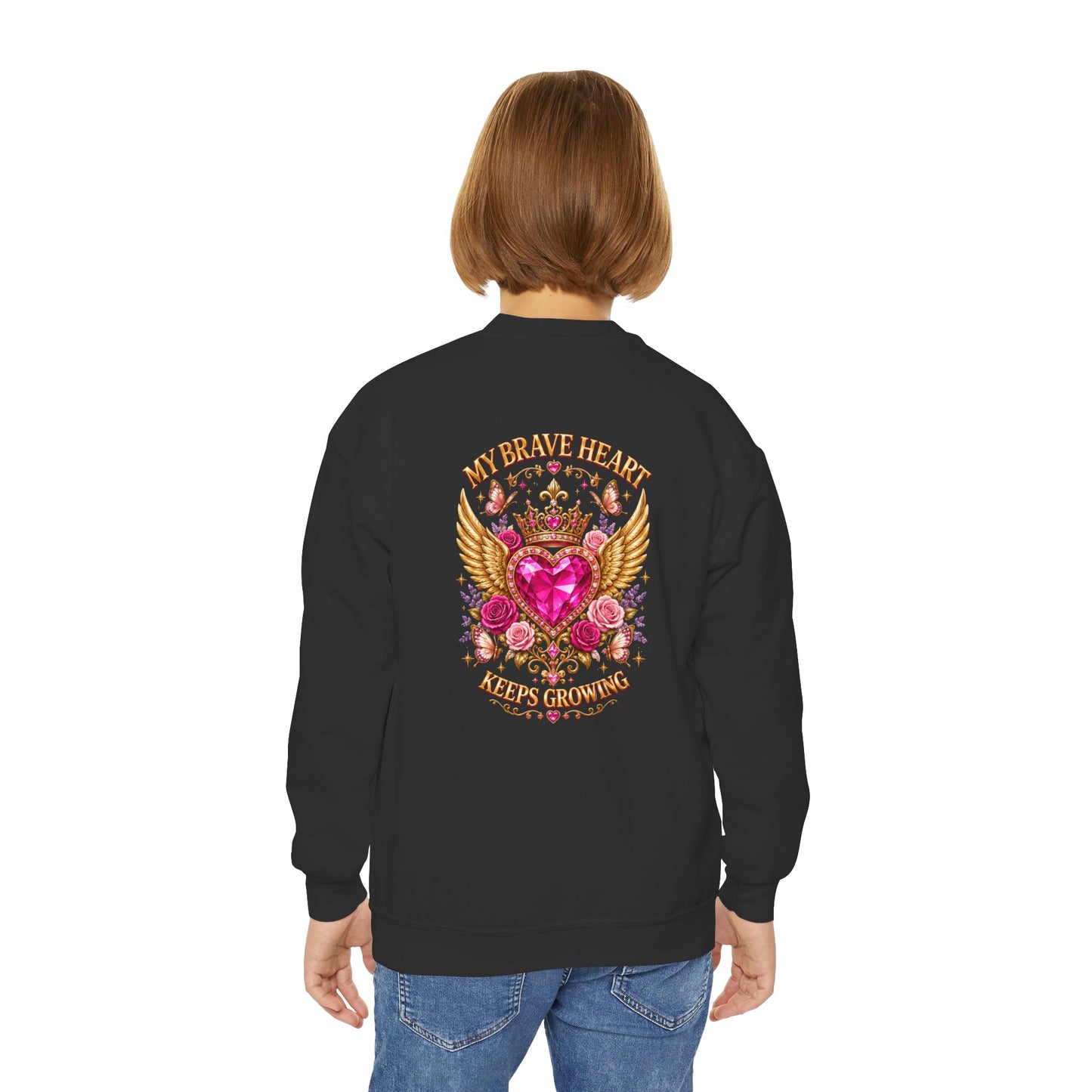 Brave Little Heart Youth Crewneck Sweatshirt