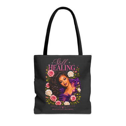 Still Healing Floral Memorial Tote Bag — Inspirational Grief Support Shopping Bag