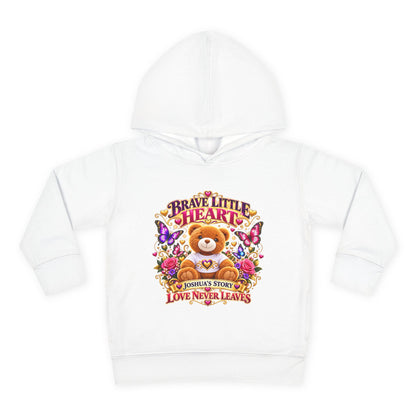 Toddler Hoodie - "Brave Little Heart" Teddy Design (Personalize: Joshua's Story)