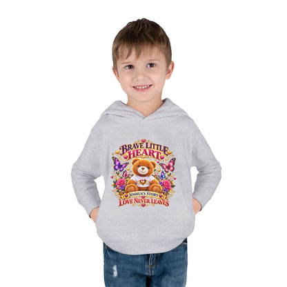 Toddler Hoodie - "Brave Little Heart" Teddy Design (Personalize: Joshua's Story)