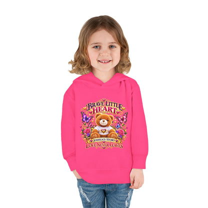 Toddler Hoodie - "Brave Little Heart" Teddy Design (Personalize: Joshua's Story)