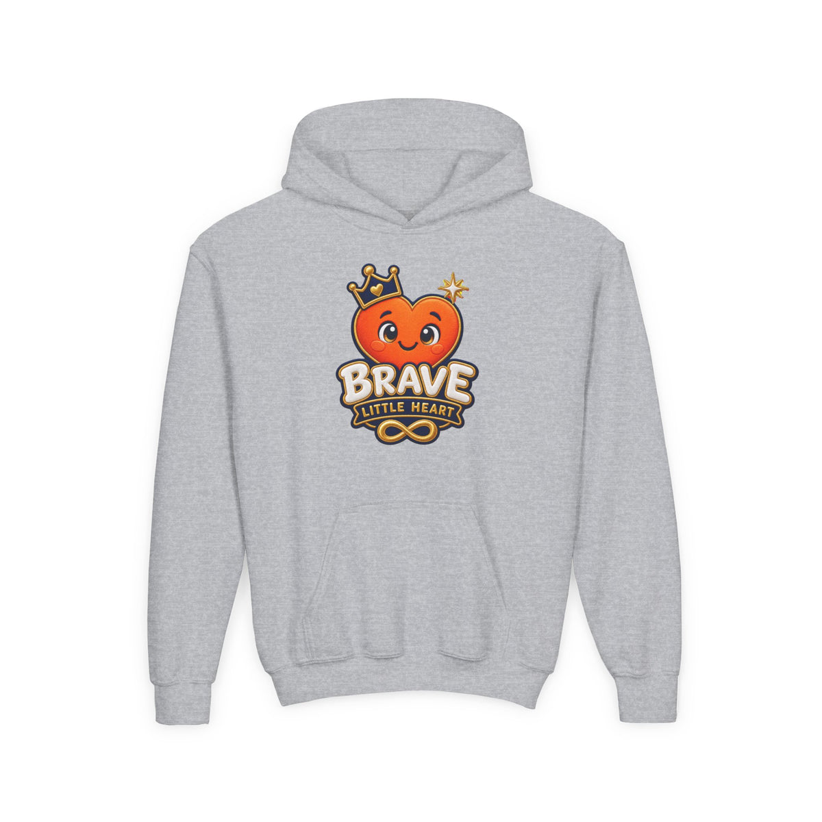 Brave Little Heart Youth Hoodie – Cute Courage Graphic Pullover