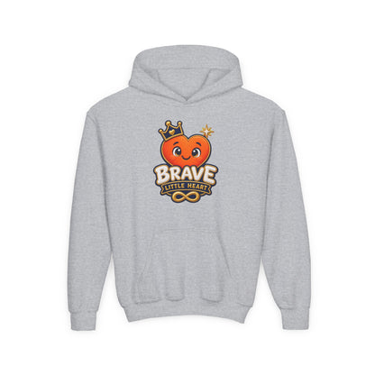 Brave Little Heart Youth Hoodie – Cute Courage Graphic Pullover