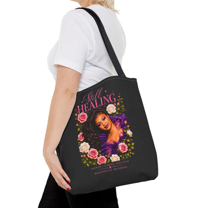 Still Healing Floral Memorial Tote Bag — Inspirational Grief Support Shopping Bag