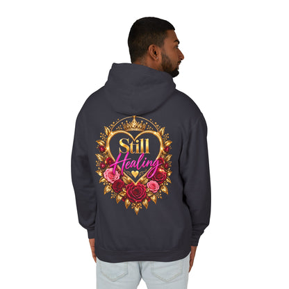 Still Healing Hoodie — Floral Heart Portrait Lightweight Hoodie